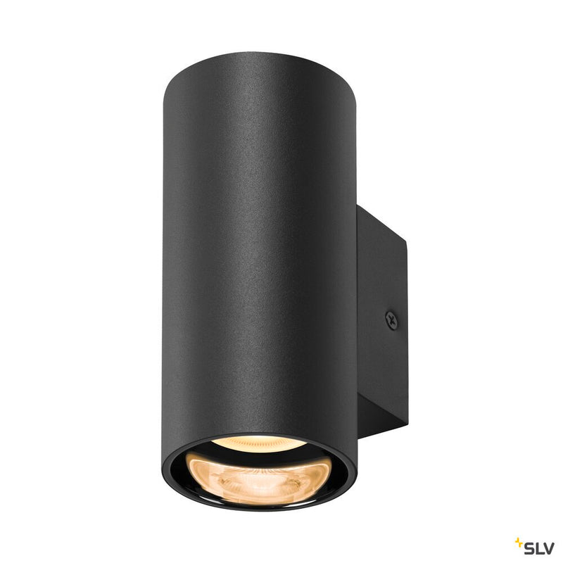 SLV 1006441 ASTO TUBE, wall-mounted light, cylindrical, max. 1x10 W, black