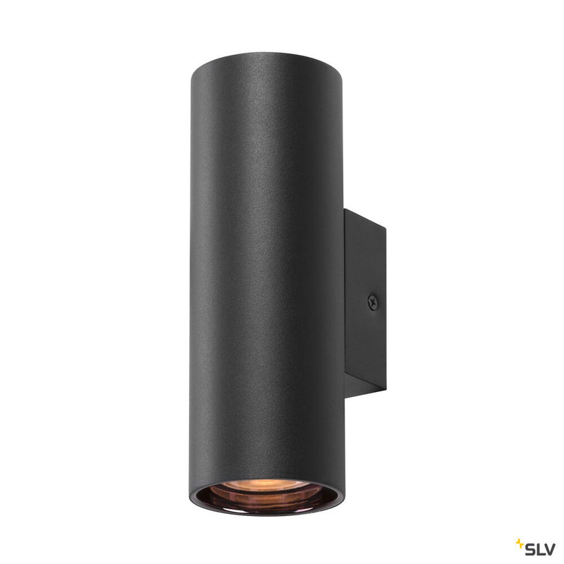 SLV 1006443 ASTO TUBE, wall-mounted light, cylindrical, max. 2x10 W, black