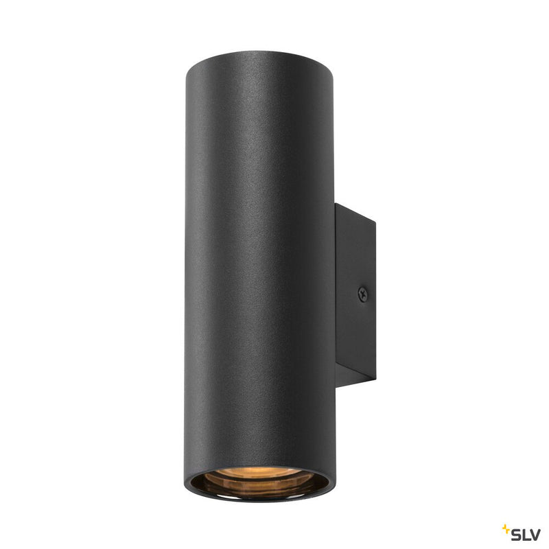 SLV 1006443 ASTO TUBE, wall-mounted light, cylindrical, max. 2x10 W, black