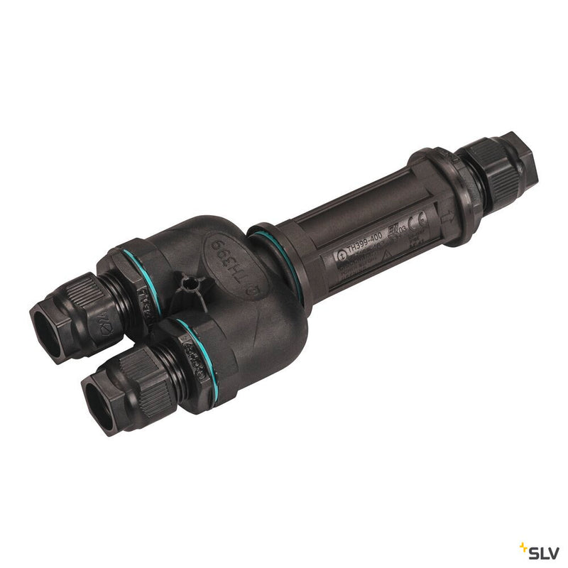 SLV 1006453 Y-CONNECTION BOX, 5-pin, IP68, black, DALI