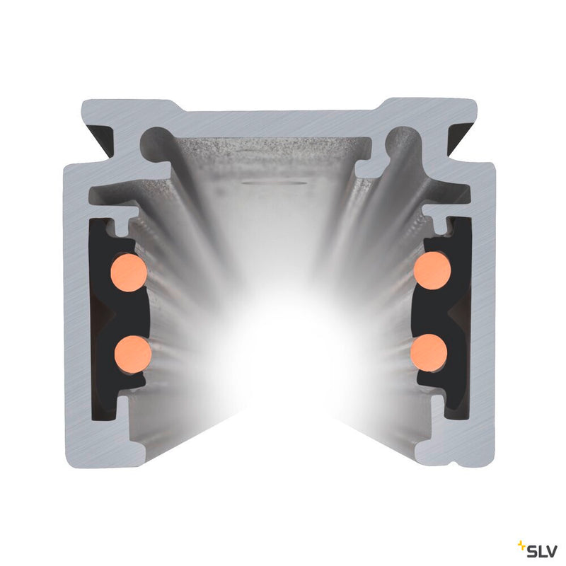 SLV 1006541 1 m surface mounting track, 48V TRACK, black, DALI