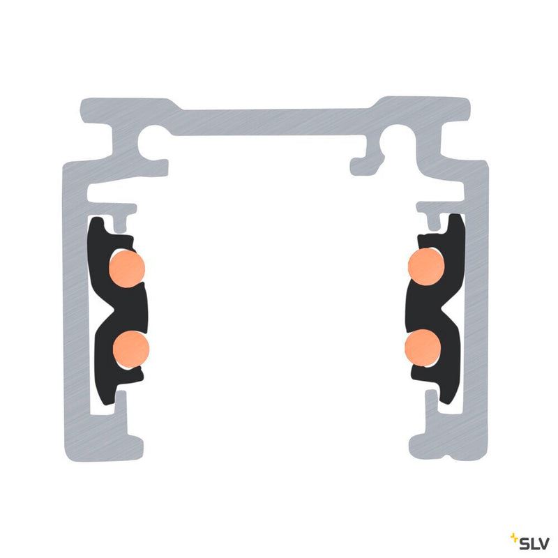 SLV 1006543 2 m surface mounting track, 48V TRACK, black, DALI