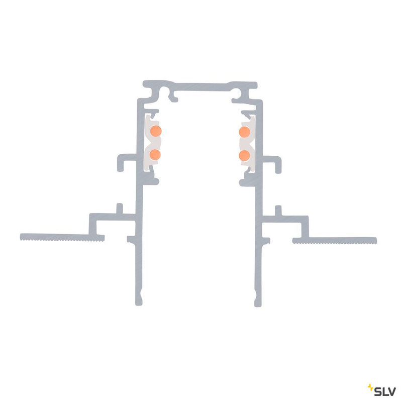 SLV 1006558 1 m recessed mounting track, 48V TRACK, white, DALI