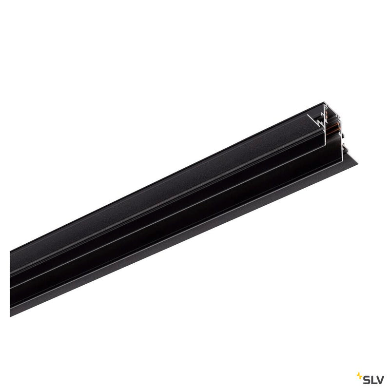 SLV 1006561 3 m recessed mounting track, 48V TRACK, black, DALI