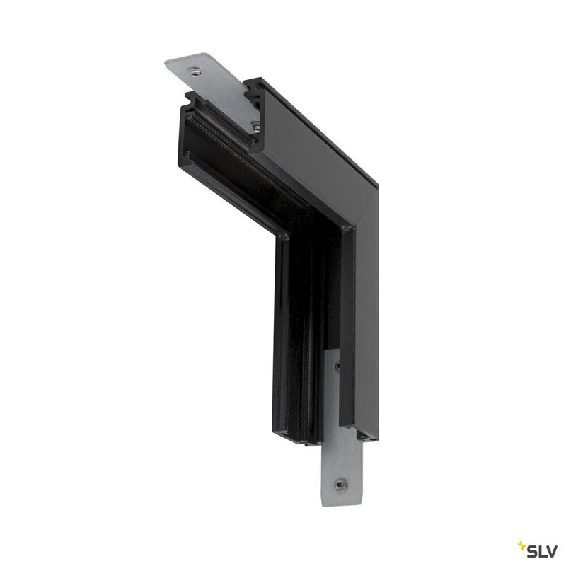 SLV 1006579 L-connector mechanical, 48V TRACK, for mounting track standard, stereo, black