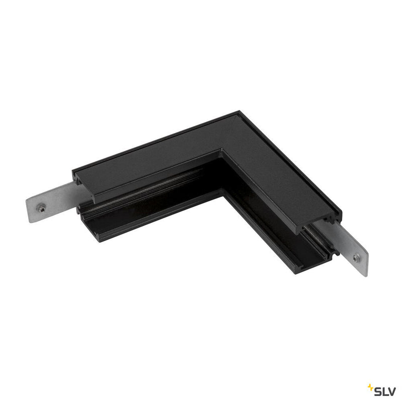SLV 1006579 L-connector mechanical, 48V TRACK, for mounting track standard, stereo, black