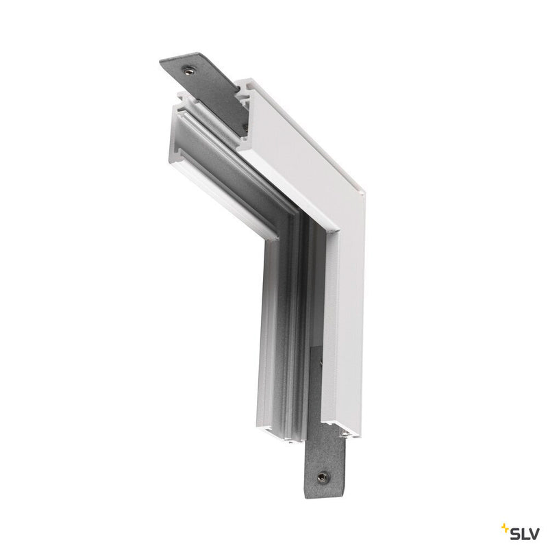 SLV 1006580 L-connector mechanical, 48V TRACK, for mounting track standard, stereo, white