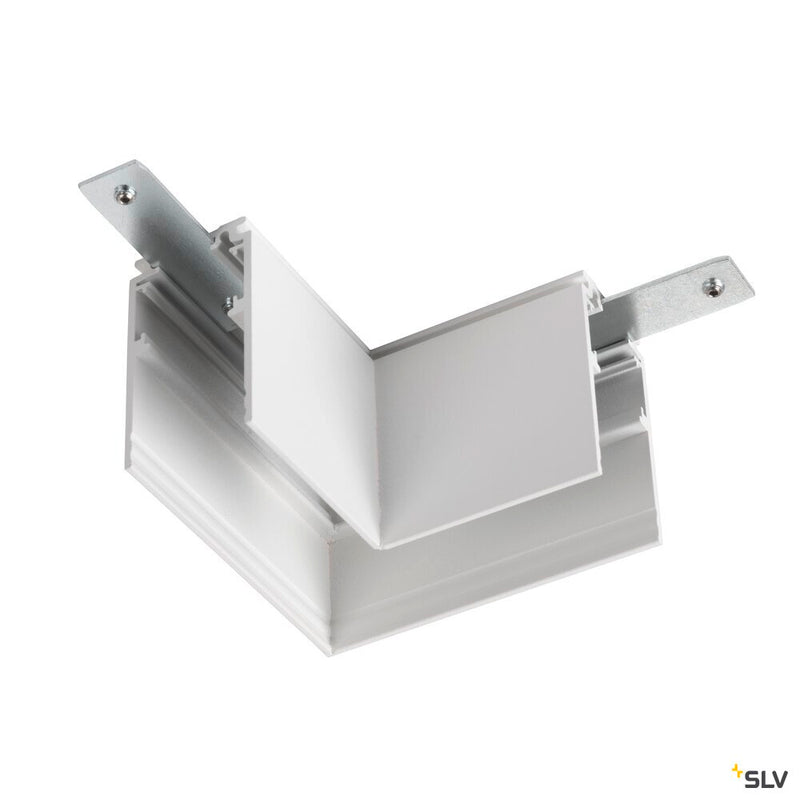SLV 1006584 L-connector mechanical, 48V TRACK, for mounting track deep, right, white