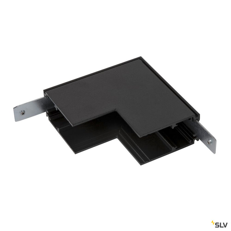 SLV 1006585 L-connector mechanical, 48V TRACK, for mounting track deep, stereo, black