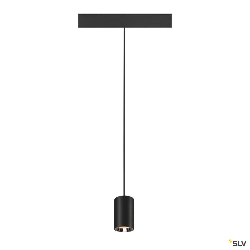 SLV 1006767 NUMINOS® XS 48V TRACK, DALI, pendant light, black / chrome, 8.7 W, 670 lm, 2700 K, CRI 90, 55°