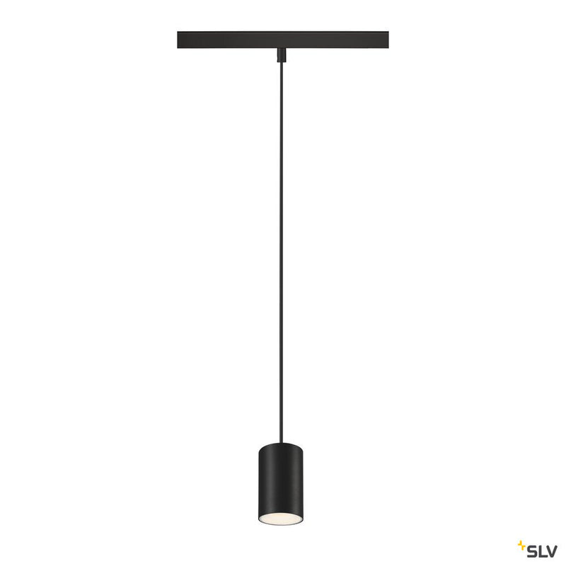 SLV 1006796 NUMINOS® XS, 48V pendant light, pendant length 150 cm, 4000 K, 20°, DALI 2, matt black / matt white