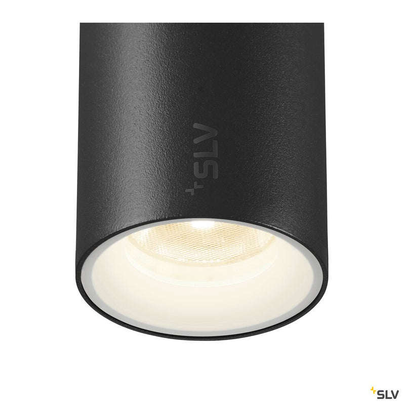 SLV 1006799 NUMINOS® XS, 48V pendant light, pendant length 150 cm, 4000 K, 40°, DALI 2, matt black / matt white