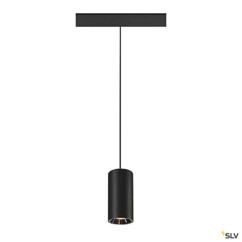 SLV 1006818 NUMINOS® S 48V TRACK, DALI, pendant light, black / chrome, 16 W, 1000 lm, 2700 K, CRI 90, 40°