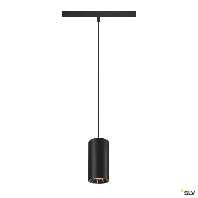 SLV 1006821 NUMINOS® S 48V TRACK, DALI, pendant light, black / chrome, 16 W, 980 lm, 2700 K, CRI 90, 55°