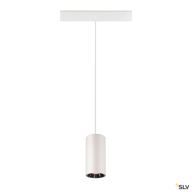 SLV 1006830 NUMINOS® S 48V TRACK, DALI, pendant light, white / chrome, 16 W, 980 lm, 2700 K, CRI 90, 55°