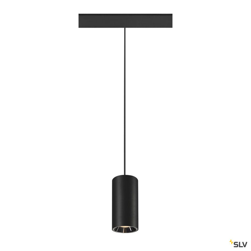 SLV 1006836 NUMINOS® S 48V TRACK, DALI, pendant light, black / chrome, 16 W, 1050 lm, 3000 K, CRI 90, 40°