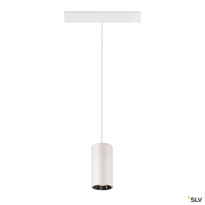 SLV 1006842 NUMINOS® S 48V TRACK, DALI, pendant light, white / chrome, 16 W, 1050 lm, 3000 K, CRI 90, 20°