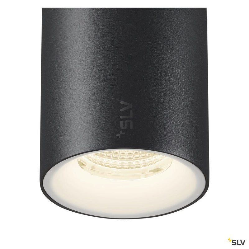 SLV 1006853 NUMINOS® S, 48V pendant light, pendant length 150 cm, 4000 K, 40°, DALI 2, matt black / matt white