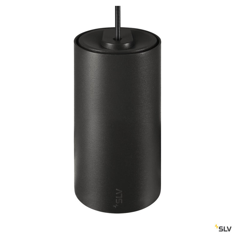 SLV 1006854 NUMINOS® S, 48V pendant light, pendant length 150 cm, 4000 K, 40°, DALI 2, matt black / glossy chrome