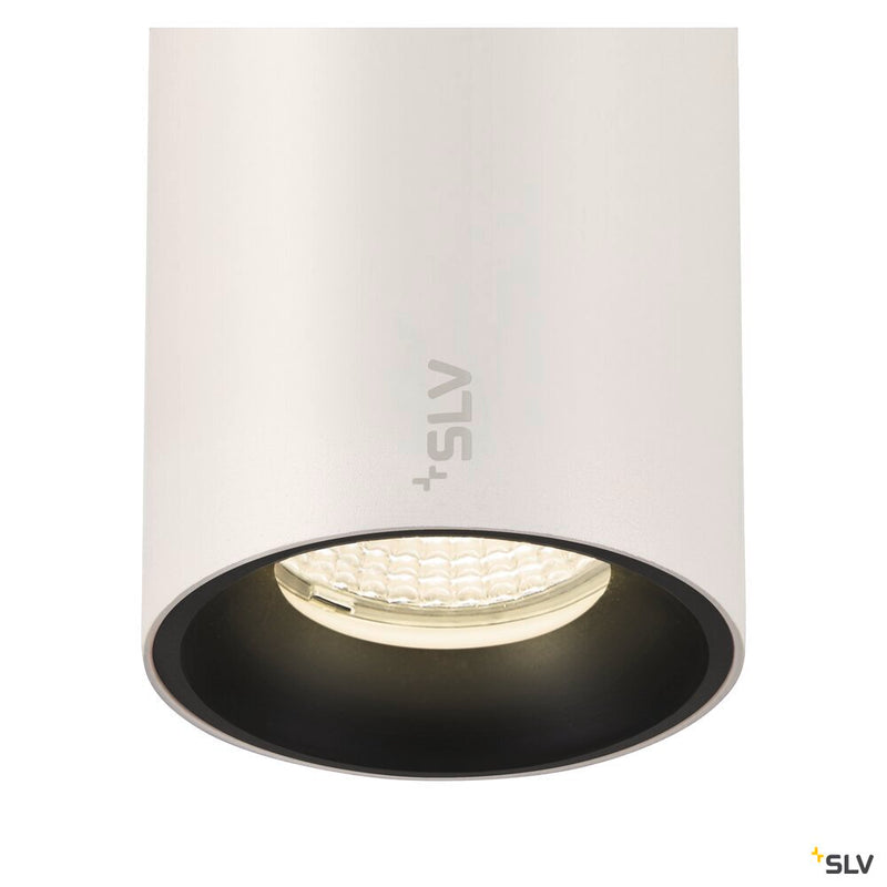 SLV 1006861 NUMINOS® S, 48V pendant light, pendant length 150 cm, 4000 K, 40°, DALI 2, matt white / matt black