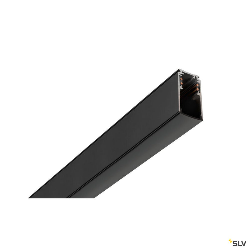 SLV 1007188 48V TRAC K, track cover, 26 mm, for mounting track deep and mounting track, 2 m, black