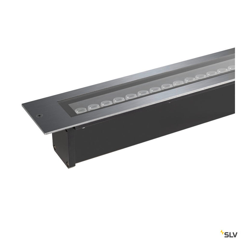 SLV 1007196 DASAR® 1200, recessed floor light, 34 W, 3000 K, IP65/IP67, square, stainless steel