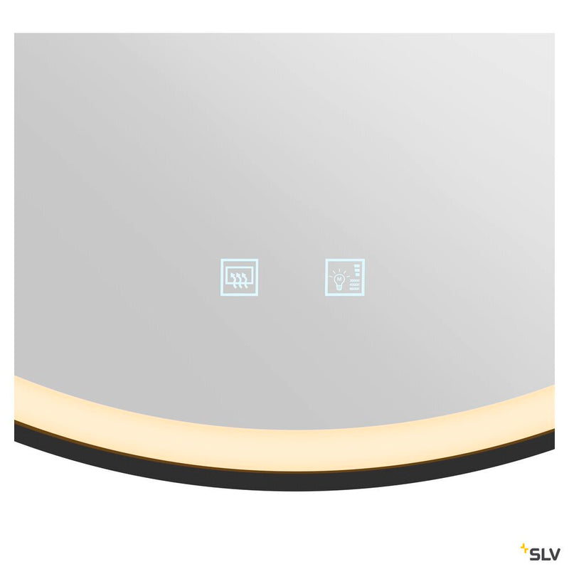 SLV 1007202 TRUKKO 80, mirror Ø 80 cm, chrome, black edge