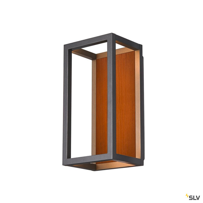 SLV 1007207 QUADRULO, wall-mounted light, 3000 K, anthracite/brown