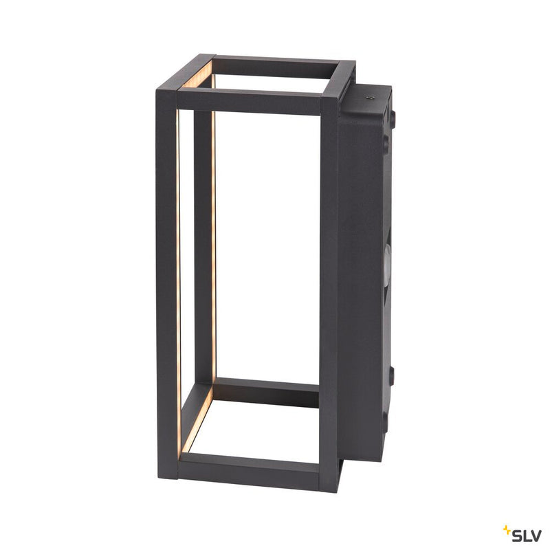 SLV 1007207 QUADRULO, wall-mounted light, 3000 K, anthracite/brown