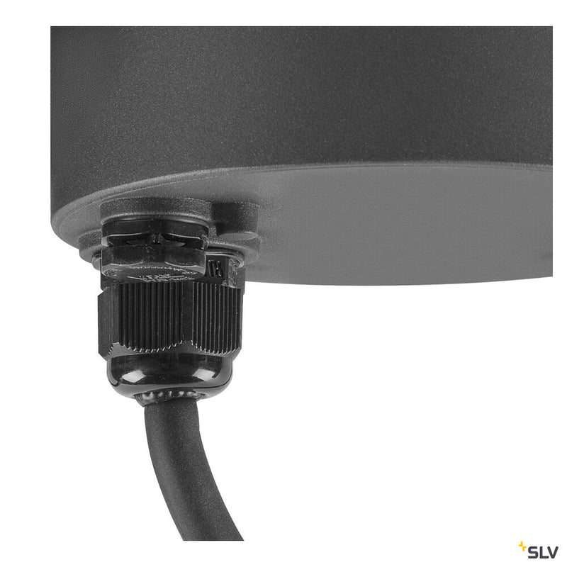 SLV 1007234 M-POL S Polehead 180°, low-glare, lamp head, anthracite, 10 W, 750 lm, 2700 K, CRI 80