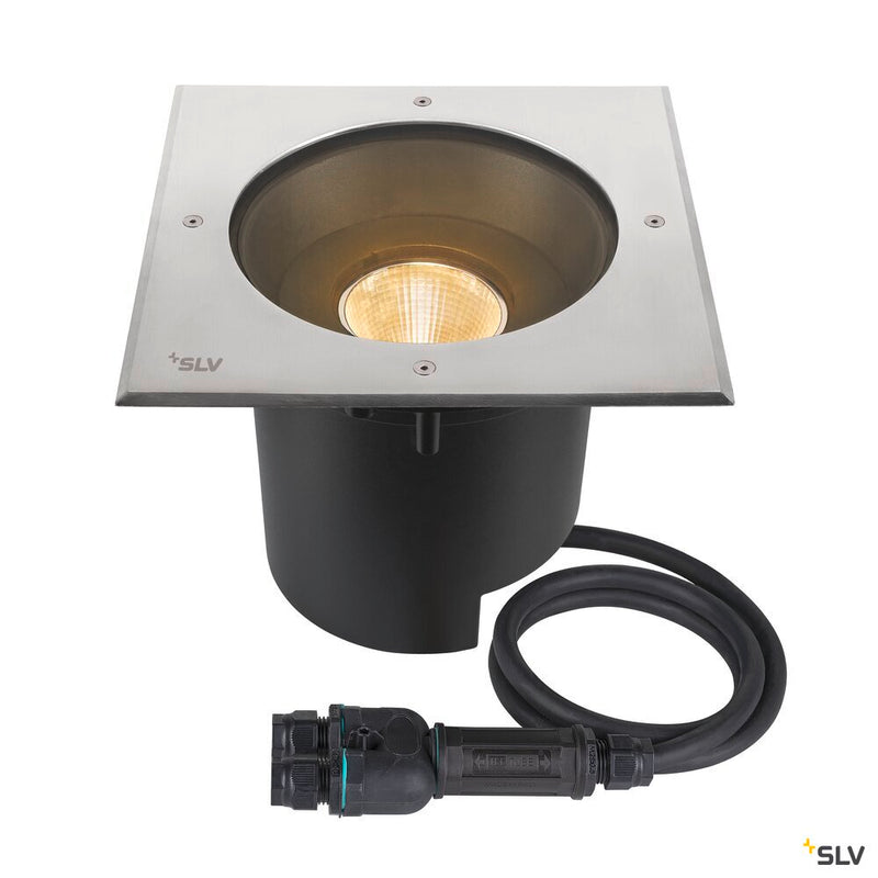 SLV 1007242 DASAR® XL, square cover 24° 3000 K incl. DALI driver in stainless steel