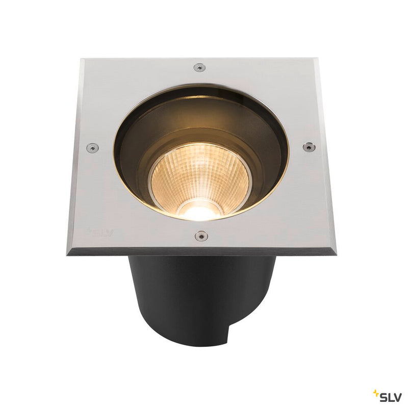SLV 1007244 DASAR® L, square cover 24° 3000 K incl. DALI driver in stainless steel