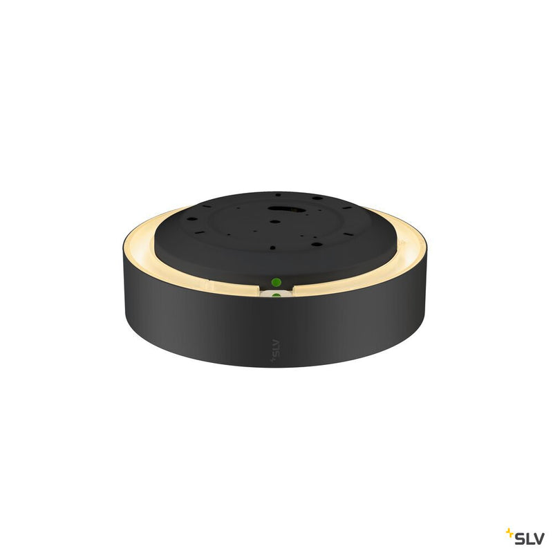 SLV 1007288 MEDO® PRO 30, wall- and ceiling-mounted light, round, 3000/4000 K, 10 W, trailing-edge phase, 70°, UGR <19, black