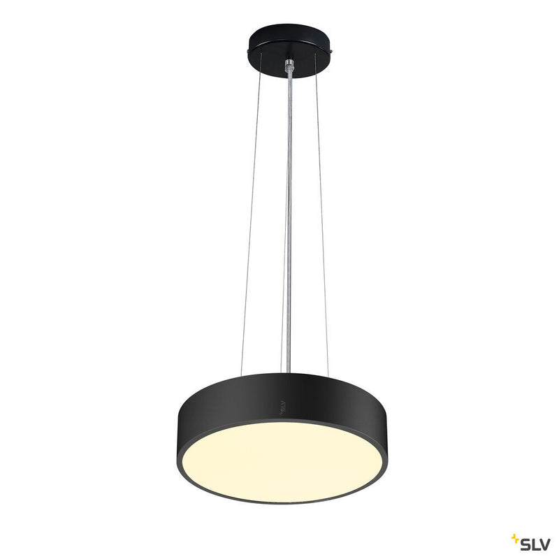 SLV 1007288 MEDO® PRO 30, wall- and ceiling-mounted light, round, 3000/4000 K, 10 W, trailing-edge phase, 70°, UGR <19, black