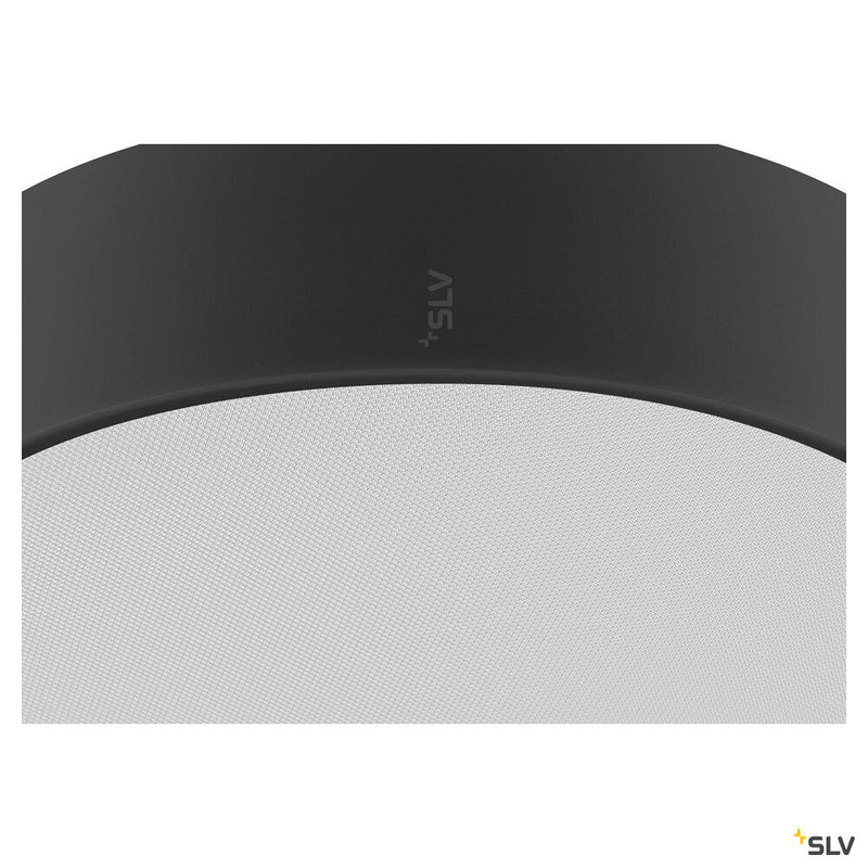 SLV 1007288 MEDO® PRO 30, wall- and ceiling-mounted light, round, 3000/4000 K, 10 W, trailing-edge phase, 70°, UGR <19, black