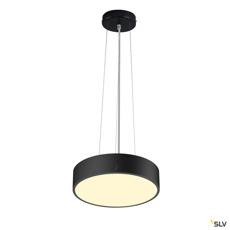 SLV 1007290 MEDO® PRO 30, wall- and ceiling-mounted light, round, 3000/4000 K, 10 W, trailing-edge phase, 110°, black