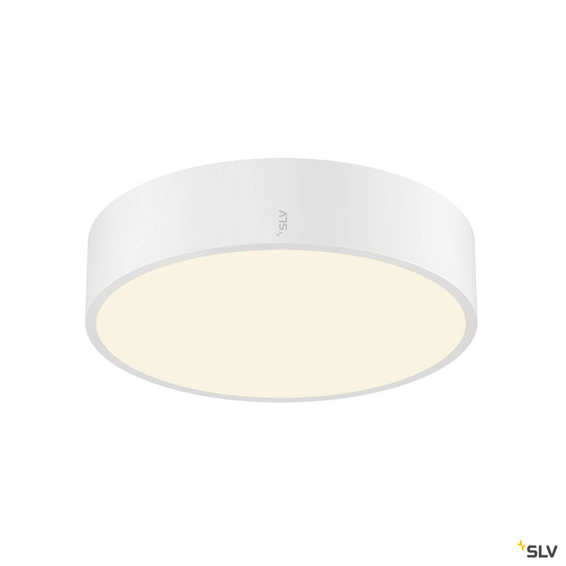 SLV 1007291 MEDO® PRO 30, wall- and ceiling-mounted light, round, 3000/4000 K, 10 W, trailing-edge phase, 110°, white