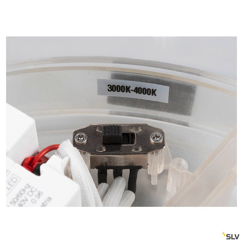 SLV 1007292 MEDO® PRO 40, wall- and ceiling-mounted light, round, 3000/4000 K, 19 W, DALI, Touch, 80°, UGR <19, black