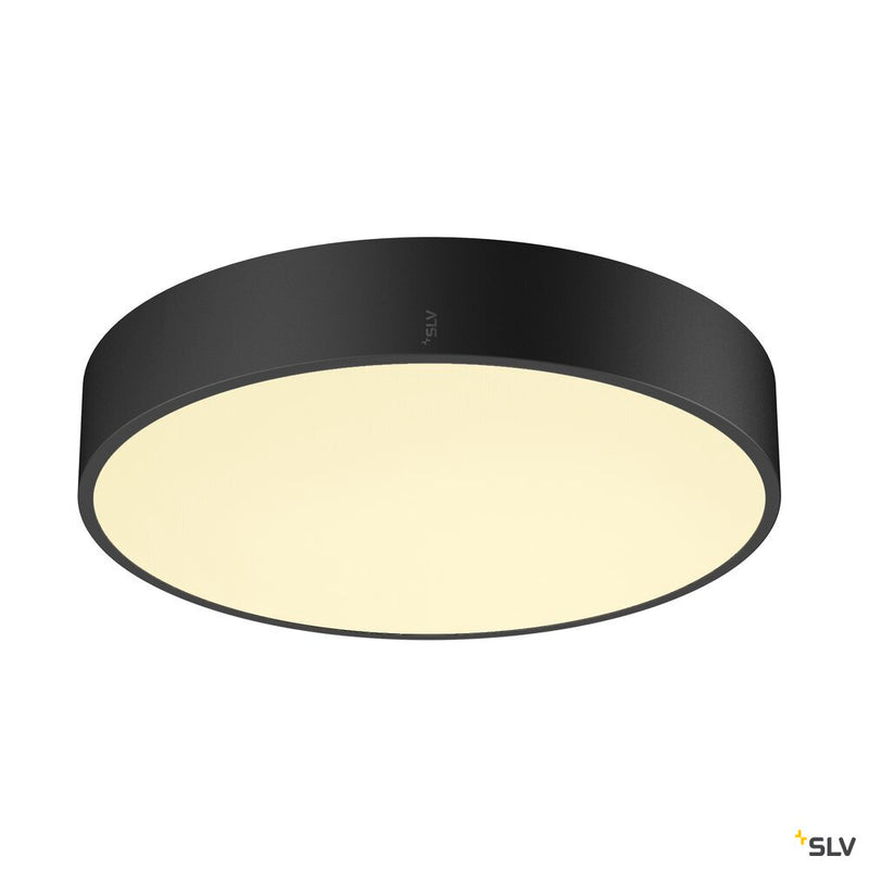 SLV 1007296 MEDO® PRO 40, wall- and ceiling-mounted light, round, 3000/4000 K, 19 W, trailing-edge phase, 80°, UGR <19, black