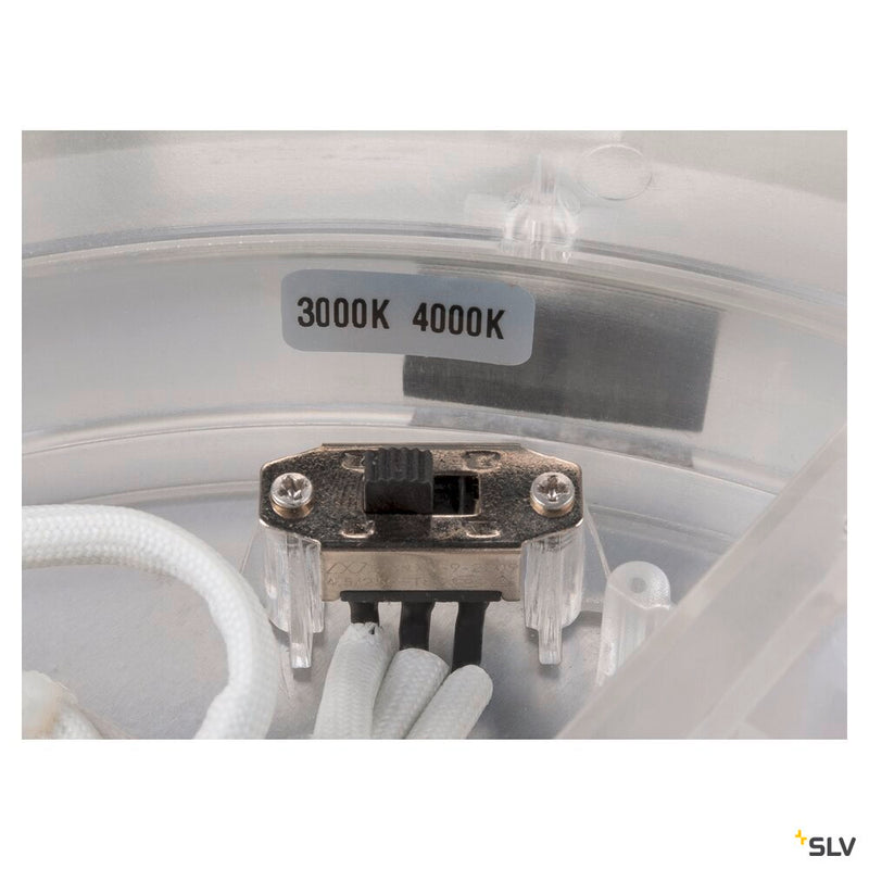 SLV 1007296 MEDO® PRO 40, wall- and ceiling-mounted light, round, 3000/4000 K, 19 W, trailing-edge phase, 80°, UGR <19, black