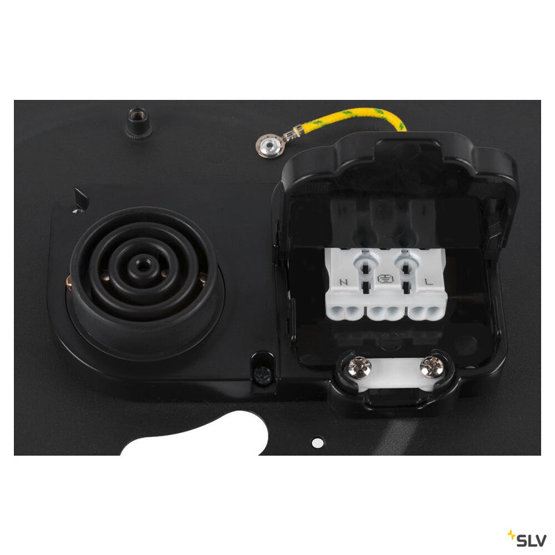 SLV 1007296 MEDO® PRO 40, wall- and ceiling-mounted light, round, 3000/4000 K, 19 W, trailing-edge phase, 80°, UGR <19, black