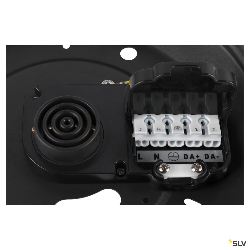 SLV 1007302 MEDO® PRO 60, wall- and ceiling-mounted light, round, 3000/4000 K, 39 W, DALI, Touch, 110°, black