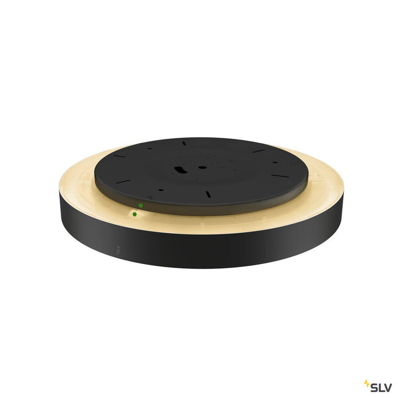 SLV 1007304 MEDO® PRO 60, wall- and ceiling-mounted light, round, 3000/4000 K, 37 W, trailing-edge phase, 80°, UGR <19, black