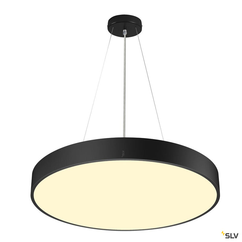 SLV 1007306 MEDO® PRO 60, wall- and ceiling-mounted light, round, 3000/4000 K, 37 W, trailing-edge phase, 110°, black