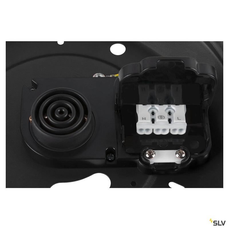 SLV 1007306 MEDO® PRO 60, wall- and ceiling-mounted light, round, 3000/4000 K, 37 W, trailing-edge phase, 110°, black