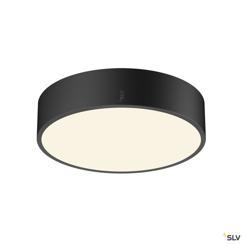 SLV 1007316 MEDO® 30, wall- and ceiling-mounted light, round, 2700/3000/4000 K, 12 W, trailing-edge phase, 110°, black