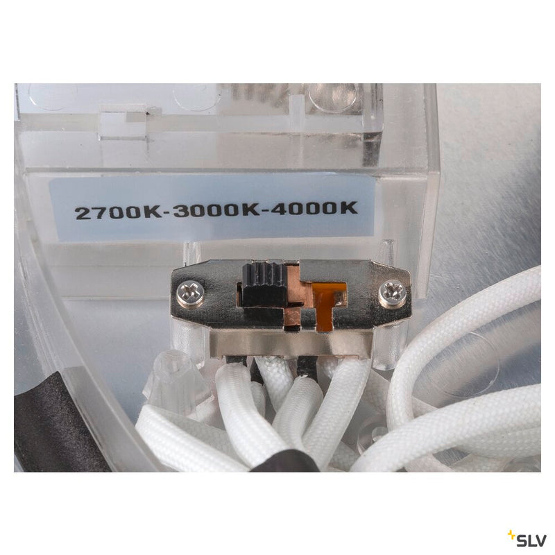 SLV 1007316 MEDO® 30, wall- and ceiling-mounted light, round, 2700/3000/4000 K, 12 W, trailing-edge phase, 110°, black