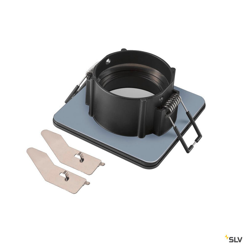 SLV 1007338 NEW TRIA® 68, ceiling installation ring, L: 8.3 W: 8.3 H: 3.55 cm, IP 65, incl. glass, black