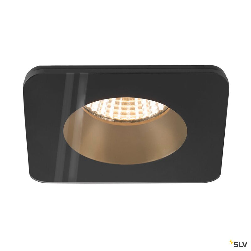 SLV 1007338 NEW TRIA® 68, ceiling installation ring, L: 8.3 W: 8.3 H: 3.55 cm, IP 65, incl. glass, black