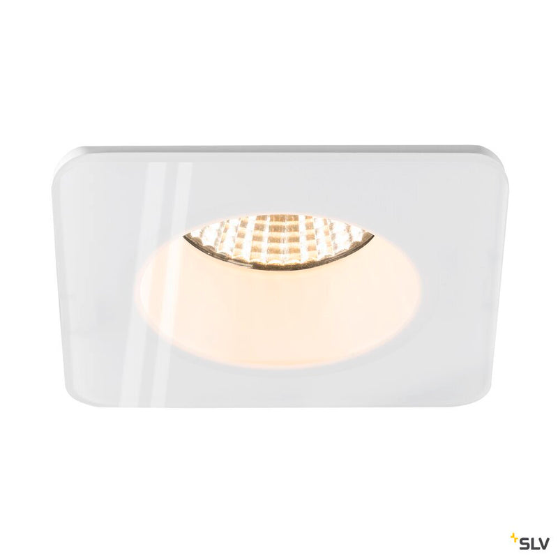 SLV 1007339 NEW TRIA® 68, ceiling installation ring, L: 8.3 W: 8.3 H: 3.55 cm, IP 65, incl. glass, white